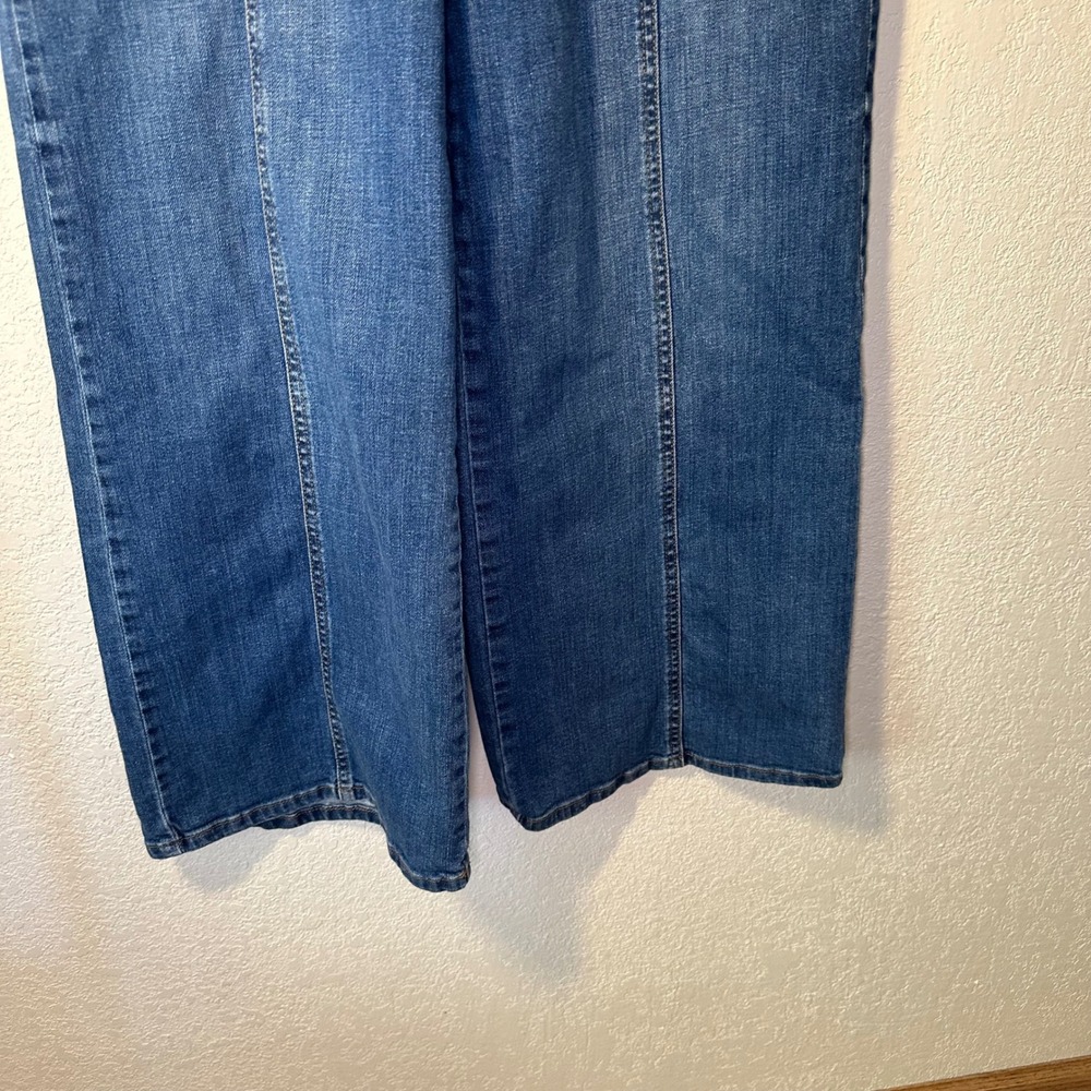 Pilcro Wide Leg Jeans Women's Size 29 High Rise Panel‎ Front Dark Wash Denim - Picture 4 of 9